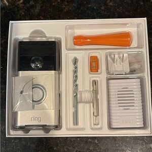 Ring Silver and Black Video Doorbell Kit